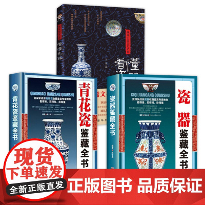 [3册]青花瓷鉴藏全书+瓷器鉴藏全书+看懂瓷器探寻中国文化之美 书籍