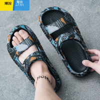 聚范一字拖男夏季外穿开车两用休闲凉鞋青少年踩屎感运动沙滩拖鞋防滑