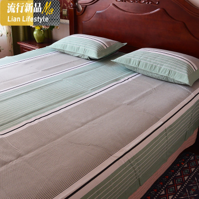 [长绒棉]老粗布凉席三件套夏季加厚床单1.8床帆布空调席 三维工匠