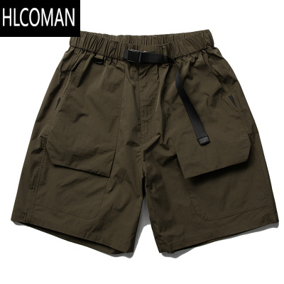 HLCOMAN日系潮牌工装短裤男夏季薄款宽松百搭透气休闲裤跑步运动五分裤潮