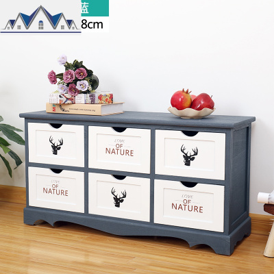 实木抽屉式收纳柜夹缝储物小柜子卧室床头柜玩具整理柜多层五斗柜 三维工匠