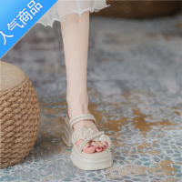 SUNTEK厚底增高一字拖鞋女外穿2023新款夏季百搭不累脚小个子高跟鞋凉鞋