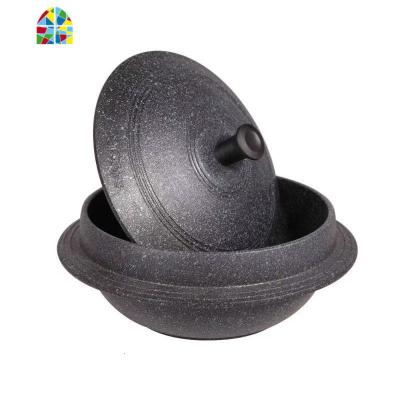 不粘汤锅炖锅拌饭锅明火电磁炉两用 FENGHOU 深灰色.22CM汤锅-两用