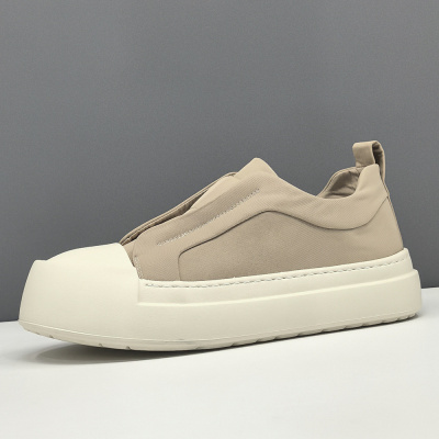 男士夏季透气冰丝布鞋百搭小众休闲鞋欧洲站高端休闲鞋厚底饼干鞋