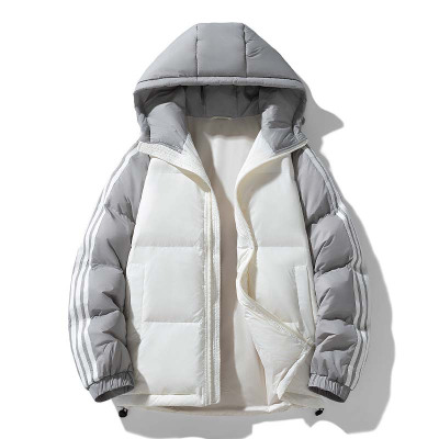 男装冬季休闲连帽羽绒服男士保暖外套90绒防风上衣潮流面包服外套