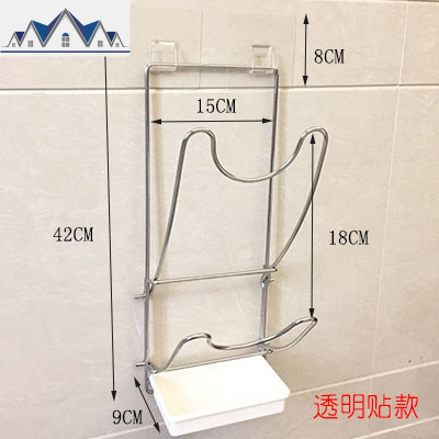 锅盖架 壁挂带接水盘免打孔菜砧案板收纳置物架子 不锈钢厨房收纳 三维工匠