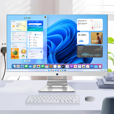 玮普纳 27英寸一体机电脑 十二代i3-12100/16G内存/512G固态 内置蓝牙 5G双频WIFI 高清直面屏家用办公 商务设计 电竞游戏 组装台式电脑整机
