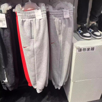 NIKE耐克长裤运动休闲加绒保暖针织大童裤FN8353-012 D