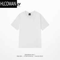 HLCOMAN200G短袖T恤夏季ins潮牌宽松基础打底衫上衣白色t恤男女