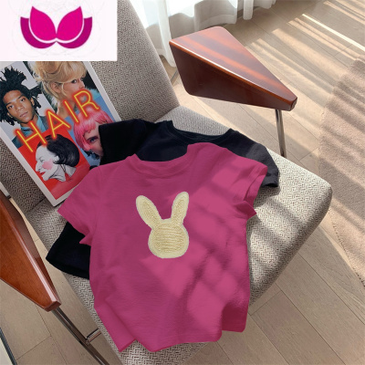 七斓欧货上衣2023新款树莓色正肩短袖t恤女夏季圆领内搭紧身小衫