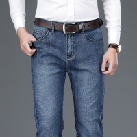 老爺車(LAOYECHE)牛仔裤男士修身休闲裤冬季厚款韩版潮流弹力百搭直筒裤