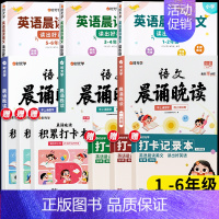 [1-6年级]英语晨读+语文晚读 小学通用 [正版]英语晨读美文小学生口语练习启蒙书小学一二三四五六年级上册语法同步练习