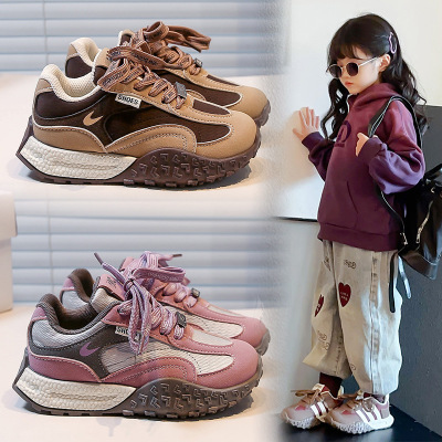 秋季新款儿童运动鞋男童休闲轻便跑步鞋女孩中大童学生老爹鞋_720