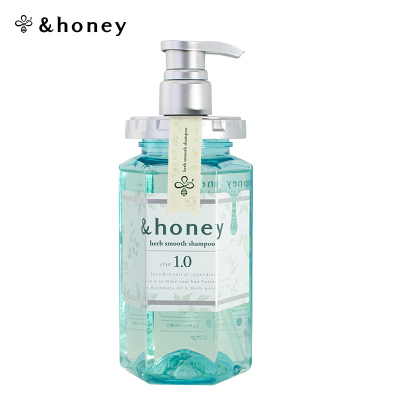 安蒂花子(&honey)洗发水日本进口水感丰盈樱花洗发水无硅油洗发露改善毛躁头皮护理 植萃清爽洗发水440ml