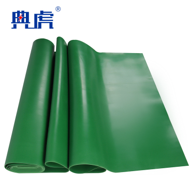 典虎 绝缘胶皮 绿色平面5mm*1.2m*5m 卷
