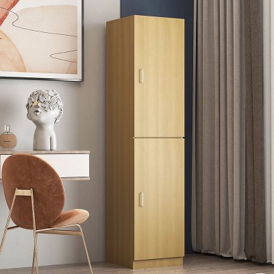 臻远 ZY-MZYG-14 简约木质小型单开门衣柜 白枫色B款上下门