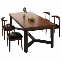 悦兴诚办公桌一桌四椅套