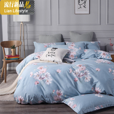 加厚四件套棉被套床单棉网红款冬天冬季2米1.8床床上用品 三维工匠