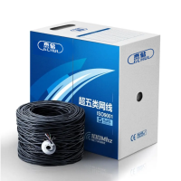 杰储(GCHUL) CWS305MB 超五类室外双护套网线 305米/箱 (计价单位:箱) 黑色
