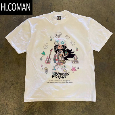 HLCOMAN搞钱做慈善 3A260克双纱!美式复古情侣女宽松短袖T恤男