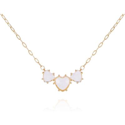 盖尔斯(GUESS)项链三心金饰轻奢优雅日常佩戴简约精致