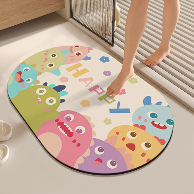 礼品方型椭圆硅藻泥浴室地垫卫生间口吸水垫子卫浴脚垫赠品