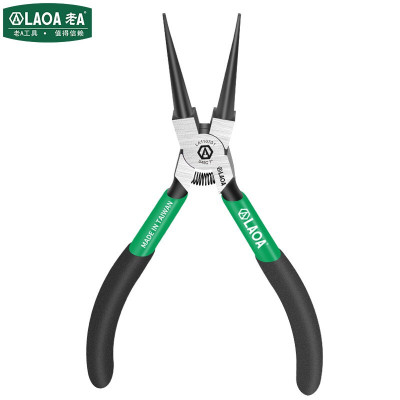 老A(LAOA)卡簧钳穴用直头大号弹簧钱挡圈钳子 7英寸 LA110701