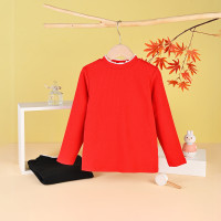 [1件3折]铅笔俱乐部童装春装新款女童长袖T恤儿童半高领打底衫中大童