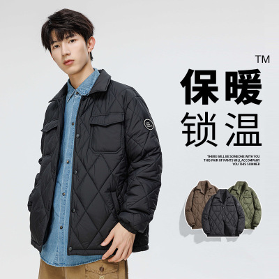 男士棉服冬季潮流休闲宽松棉衣加厚保暖翻领潮牌男生棉袄