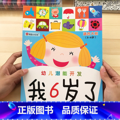 [正版]邦臣小红花儿童潜能开发启蒙认知早教书5-6岁托班幼儿园我6岁了宝宝益智游戏书儿童左右脑开发幼儿专注力训练男孩女