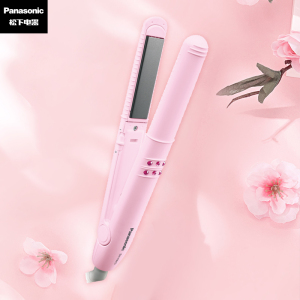 松下(Panasonic)卷发棒卷直两用卷发直发夹板刘海烫发美发卷发器EH-HW13-P
