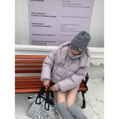 年新款韩版宽松立领连帽棉服女冬季高级感加厚面包服外套