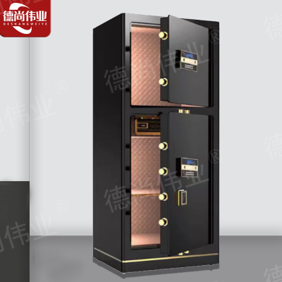 德尚伟业保险柜办公柜黑金1.5m双门大型全钢电子密码家用保险箱