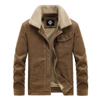 JEEP SPIRIT吉普中老年款秋冬季加绒加厚男士休闲灯芯绒棉衣