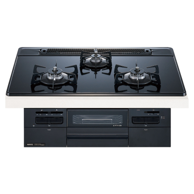 日本NORITZ能率fami系列三眼头嵌入式烤箱灶N3WT7RWASC-13A燃气灶
