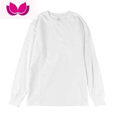 七斓日系宽松250g长袖纯色白色内搭短袖圆领打底衫男女款夏