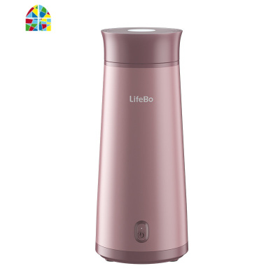 便携式烧水壶保温一体自动家用无线办公室小型迷迷你电热旅行水杯 FENGHOU 玫瑰豆沙色(数码显示+保温功能+温度调节)