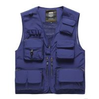 JPDUN马甲男士户外多口袋钓鱼摄影广告大码马夹