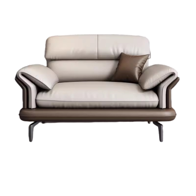 迅迈 单人位[耐磨环保超纤皮]办公沙发真皮商务贵宾接待室简约现代老板沙发1180*900*900mm