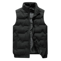马夹男秋冬季新款纯色保暖坎肩立领百搭无袖背心青年羽绒外套男装