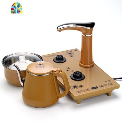 全自动上水壶电热水壶茶具套装抽水吸水式烧水煮茶壶电磁茶炉防烫 FENGHOU 全自动金色双玻璃主机尺寸20*37