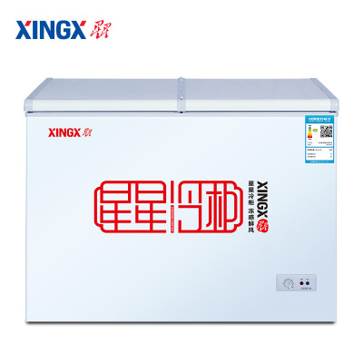 星星(XINGX) 230升冰柜 双箱冷柜 蝶门双层保温 冷藏冷冻双温冰柜(白色) BCD-230HE
