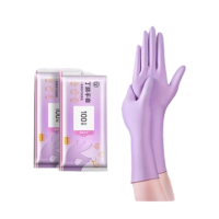 天富星 一次性丁腈手套乳胶做家务手套洗碗厨房食品级餐饮加厚耐用防水洗衣服 双