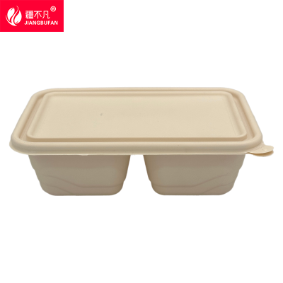 [疆不凡] 一次性可降解餐盒HYY-650ml-2格个