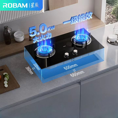 老板(Robam) 燃气灶 5.0kW 单灶具 双眼灶 燃气灶台嵌入式 天然气灶JZT-20B1A (天然气)