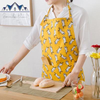 男女棉麻围裙厨房带兜围腰无袖家居罩衣 咖啡厅餐厅美甲工作服 三维工匠