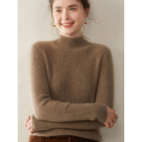 半高领山羊绒衫女士秋冬新款气质内搭上衣软糯亲肤针织打底衫毛衣