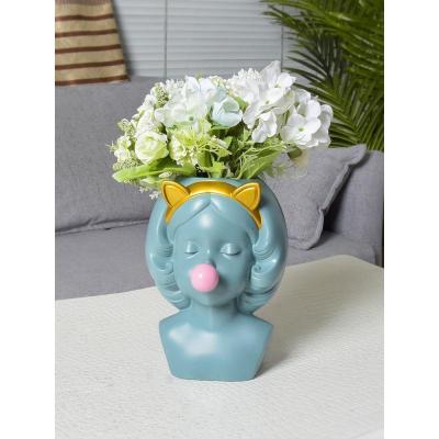 美帮汇吹泡泡的女孩花瓶摆件北欧客厅干花插花创意装饰桌子花器现代简约