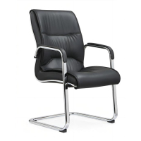 臻远 ZY5110317 办公会议椅办公皮椅电脑椅 黑色西皮