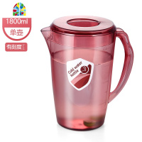 凉茶壶套装冷水壶凉水壶家用冷水杯耐热高温凉白开水壶大容量凉杯 FENGHOU 烟雾灰1800毫升--1壶+绿托盘